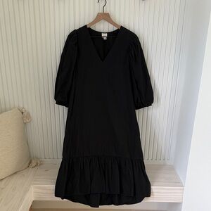 Elegant Black V-Neck Dress